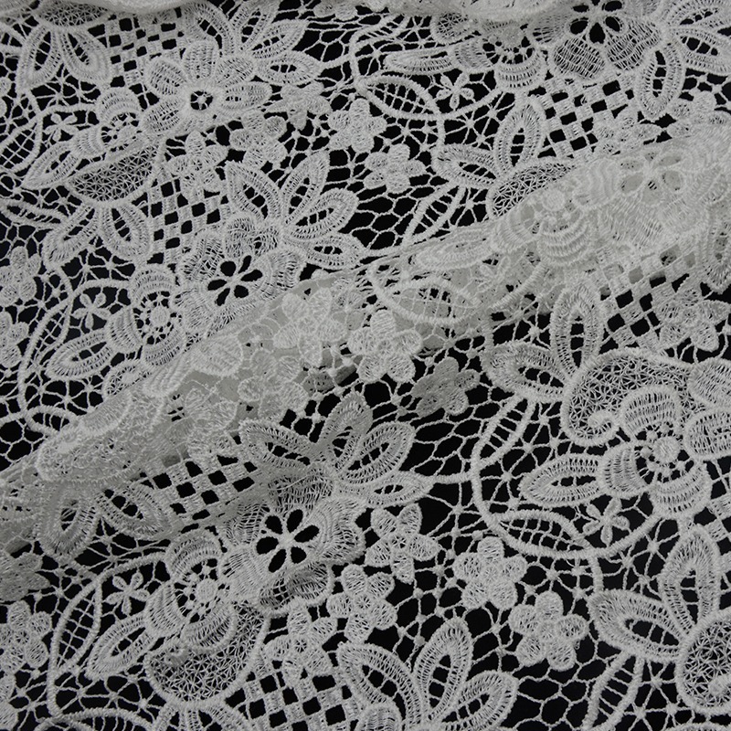 Red guipure lace fabric - Guipure lace - lace fabric from