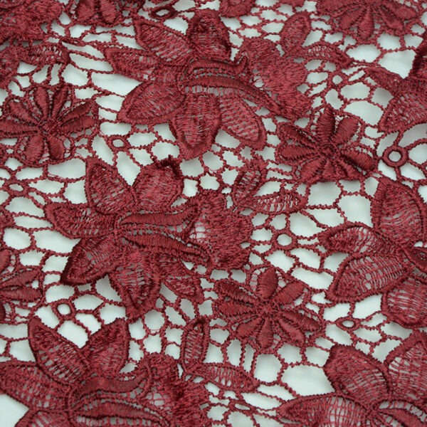 Red Guipure Fabric