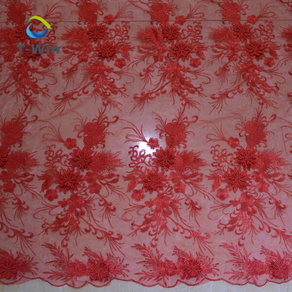 embroidered lace fabric