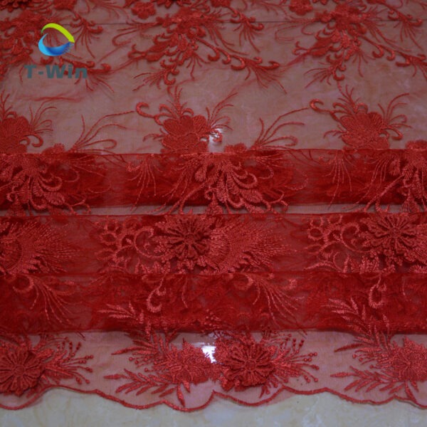 embroidered lace fabric