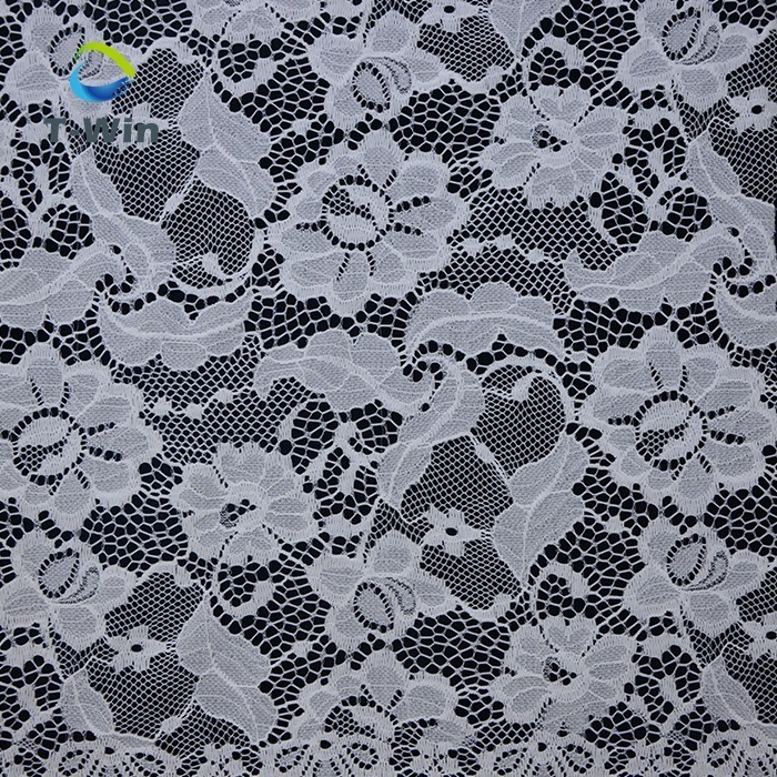 Elastic Lace Floral Lace Fabric - twintextile