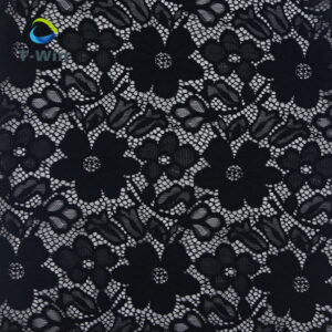 black stretch lace fabric